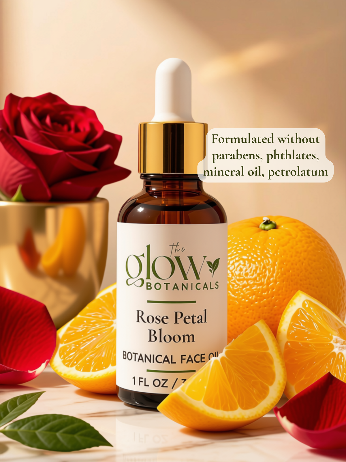 Rose Petal Glow Botanical Face Oil